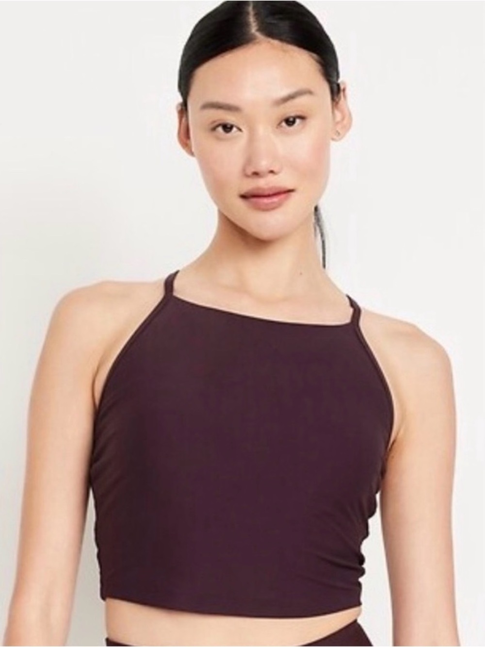 Old Navy StudioSmooth Go-Dry Longline Sports Bra Boxwood L - Picture 1 of 5